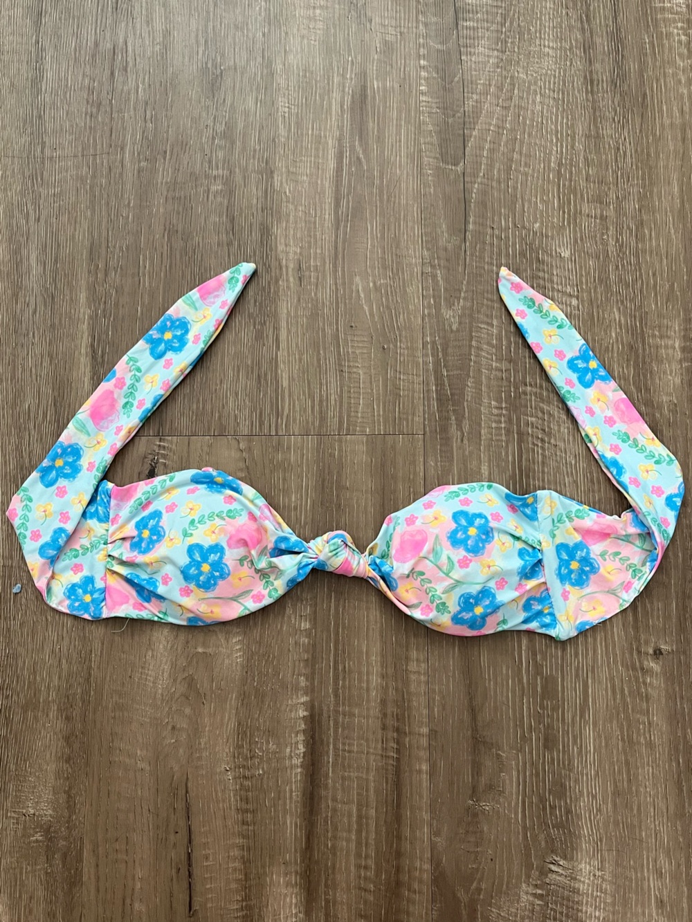 Grey bandit bandeau bikini top